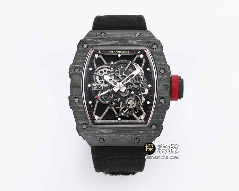BBR RM 35-01 Richard Mille Original Factory CollectWatch Men's Carbon Fiber Tonneau Dial Mechanical Velcro Strap