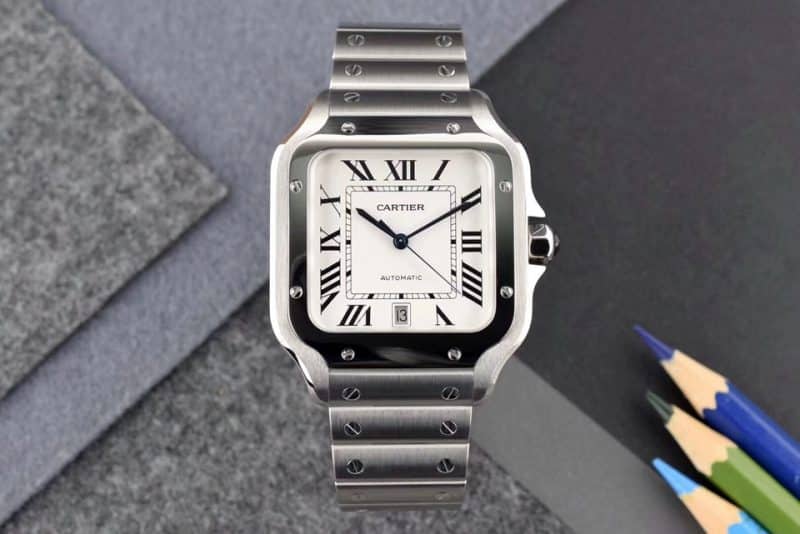 Cartier Santos WSSA0009 (Groß) Hochwertige Nachbildung mit ikonischem Design im Vergleich zu echter Handwerkskunst. Bewertung