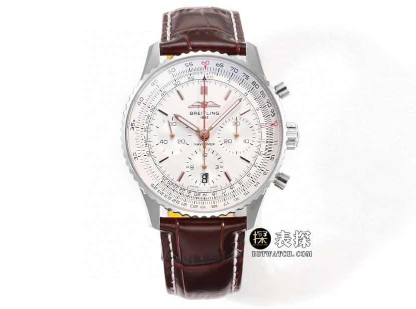 Breitling Aviation Chronograph 1 AB0139211G1P1 1:1 Replica Watch Stainless Steel Mechanical Leather Strap