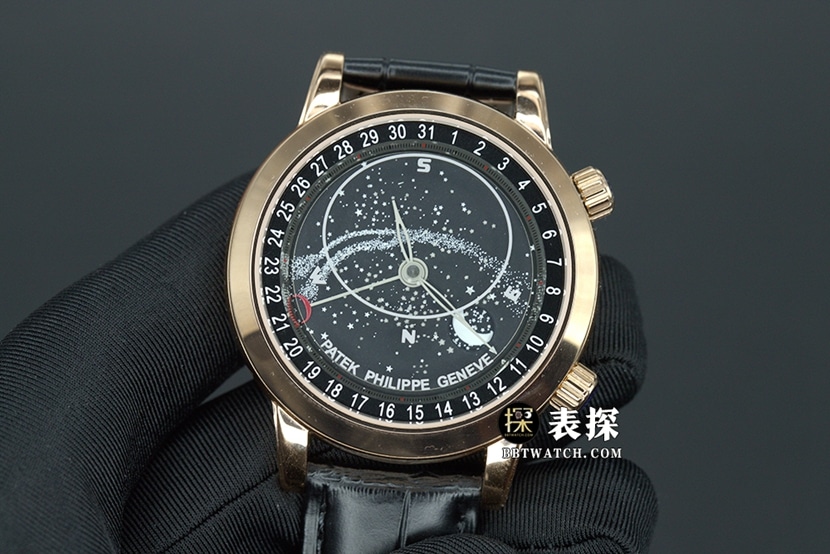 Patek Philippe YL Super Clone Grande Complication Timepiece 6102R-001 Starry Night Black Dial 1:1 Replica 44MM Rose Gold Mechanical Watch