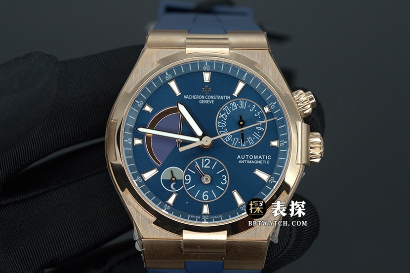 Vacheron Constantin P47450 TWA 1:1 Replica – Stunning Blue Face, Rose Gold Case, Dual Time Zone Mechanical Watch 000A-9039