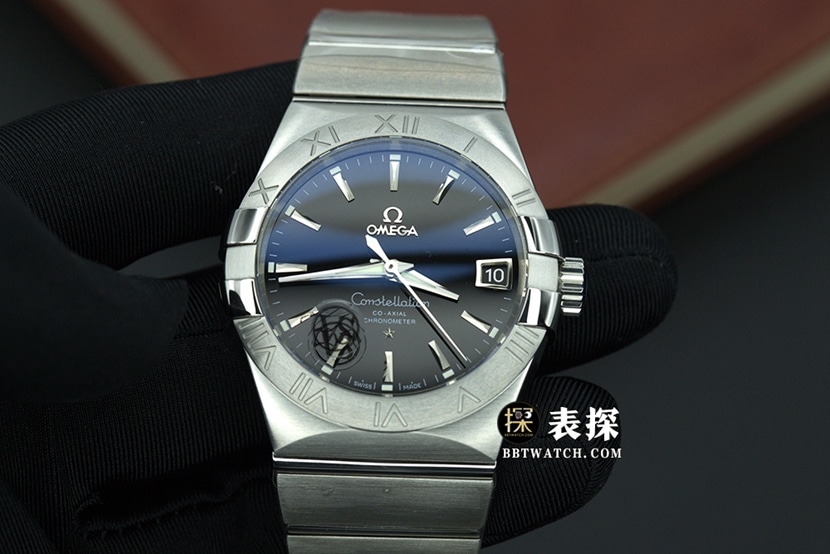 Omega Constellation VS Factory Top 1:1 Replica, Black Dial Stainless Steel Bracelet, Ref. 123.10.38.21.01.001