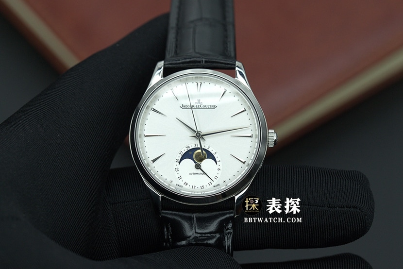 AG Master Jaeger-LeCoultre 1:1 Replica Watches Moon Phase Subdial Silver Gray Mechanical Timepiece Model 1258420
