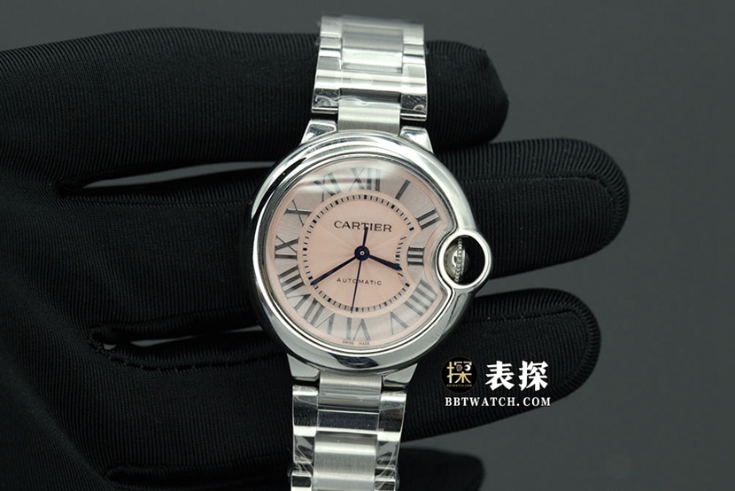 Cartier Ballon Bleu W6920100 Réplica con Esfera Rosa de TW Factory, Brazalete de Acero Automático 1:1