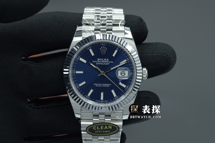 C Factory Datejust Rolex Rolex Super Clone Original Factory Replika-Uhr mit blauem Zifferblatt, mechanischem Oyster-Stahlarmband m126334-0002
