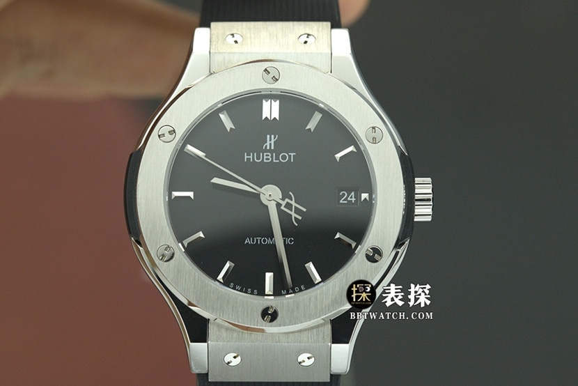 Hublot HB Factory Classic Fusion titanium case 1:1 replica watch ferrous dial mechanical rubber strap 565.NX.1171.RX