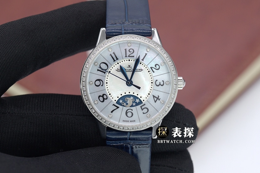 Jaeger-LeCoultre Rendez-Vous 1:1 Replica, Sapphire Crystal Blue Mother-of-Pearl, Diamond Bezel, Automatic Movement