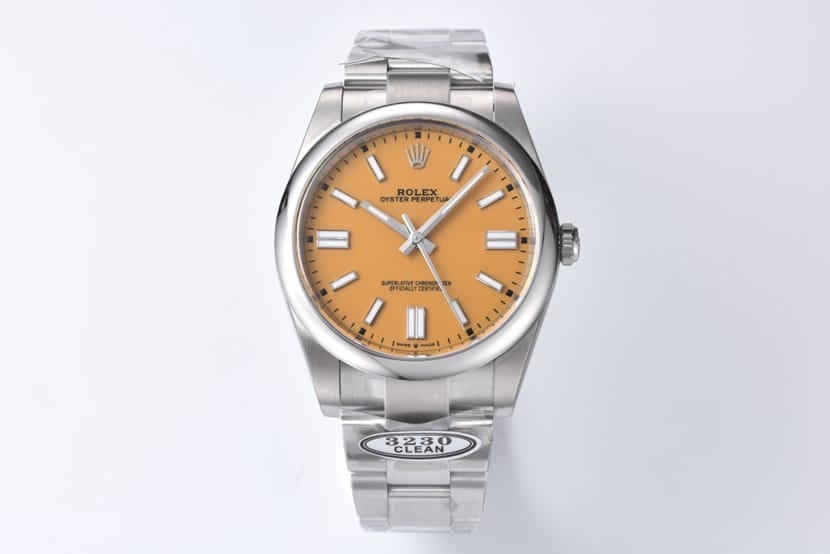 C Factory Oyster Perpetual Rolex 1:1 replica watches yellow disk mechanical steel strap models m124300-0004