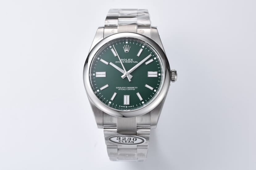 Rolex C Factory Oyster Perpetual Rolex 124300 1:1 Super Clone with Green Dial, 3230 Movement and Oyster Steel Bracelet m124300-0005