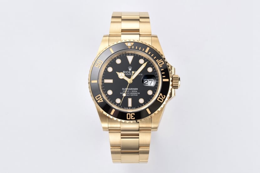 C Factory Submariner Rolex 1:1 replica watch Black dial 18k gold mechanical steel strap m126618ln-0002