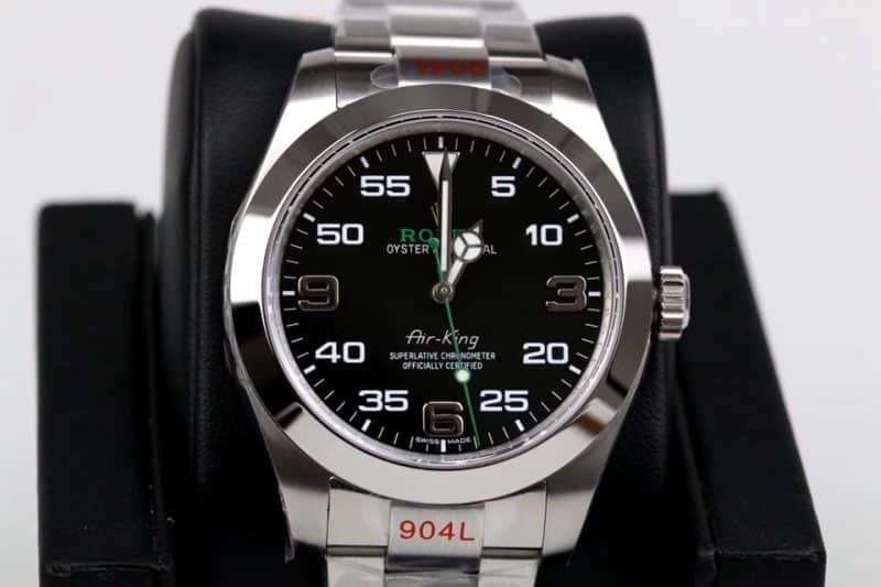 Rolex Air-King 116900 GM Factory Replica vs Genuine: 3-6-9 Scale and Green Second Hand Comparison Review