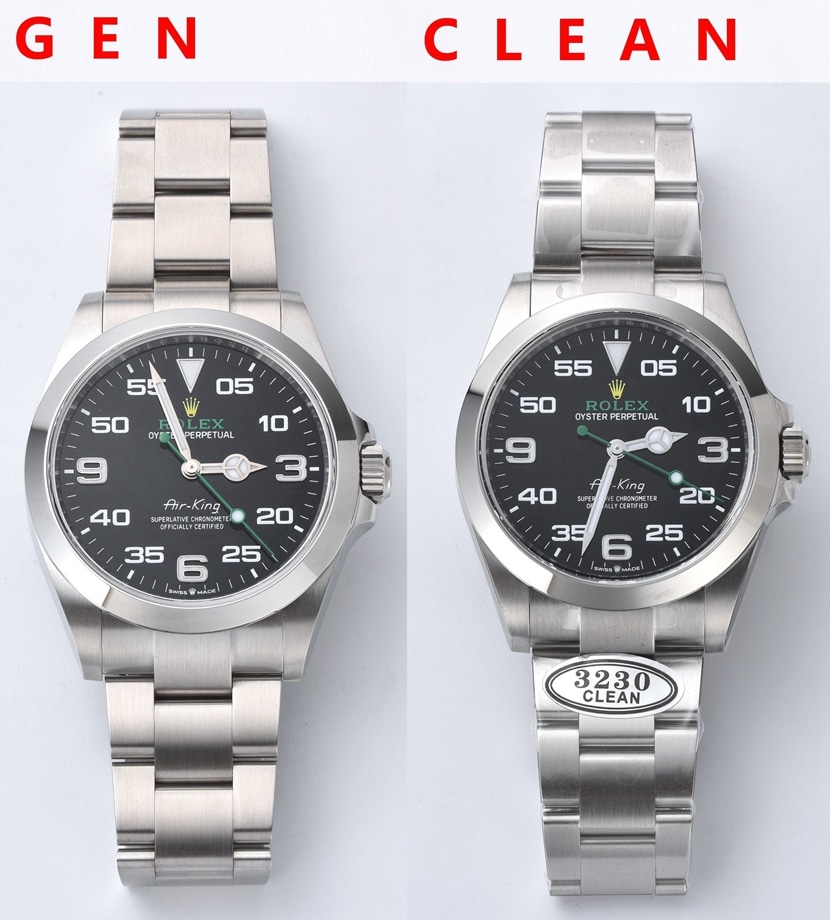 Rolex C Factory AIR-King M126900-0001 1:1 Reissue Watch: Authentic Comparison with Quality Workmanship Details