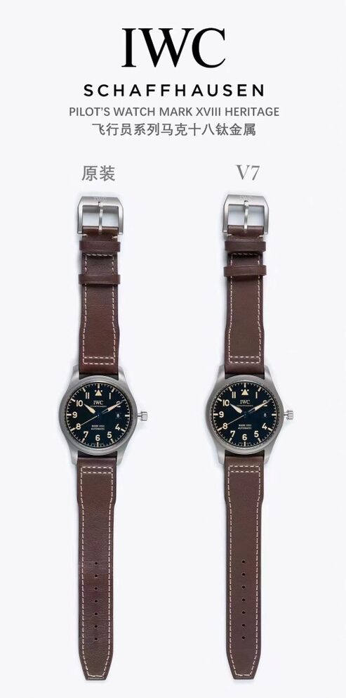 V7 Factory IWC Pilot IW327006 Super Clone mit echtem Schweizer ETA2892A2-Uhrwerk im Vergleichstest