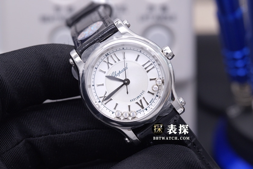 YF Factory Chopard Damen-Top-Replik 278573-3001, Silber, weißes Zifferblatt, aktive Diamanten, Videobewertung