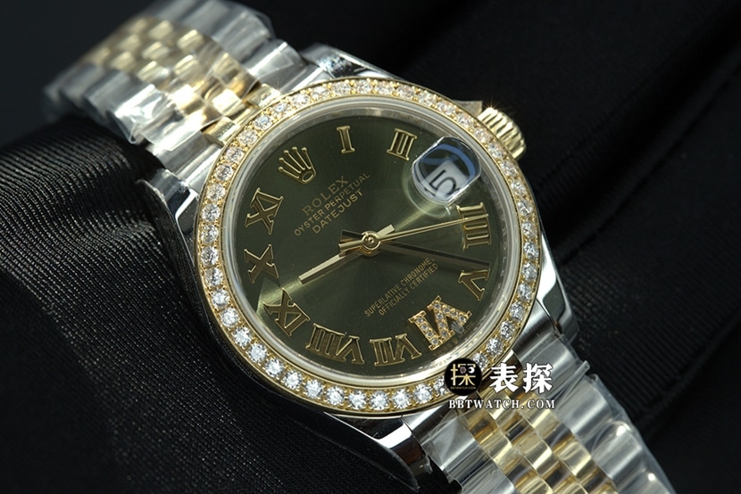 Rolex Datejust m278383rbr-0016: Green Dial Diamond 1:1 Replica Real Shots
