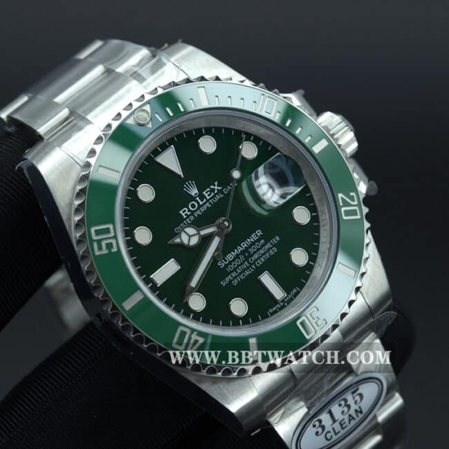 Rolex Submariner Green Water Ghost by Factory C, 40mm 1:1 Super Clone Real Shot Video Review