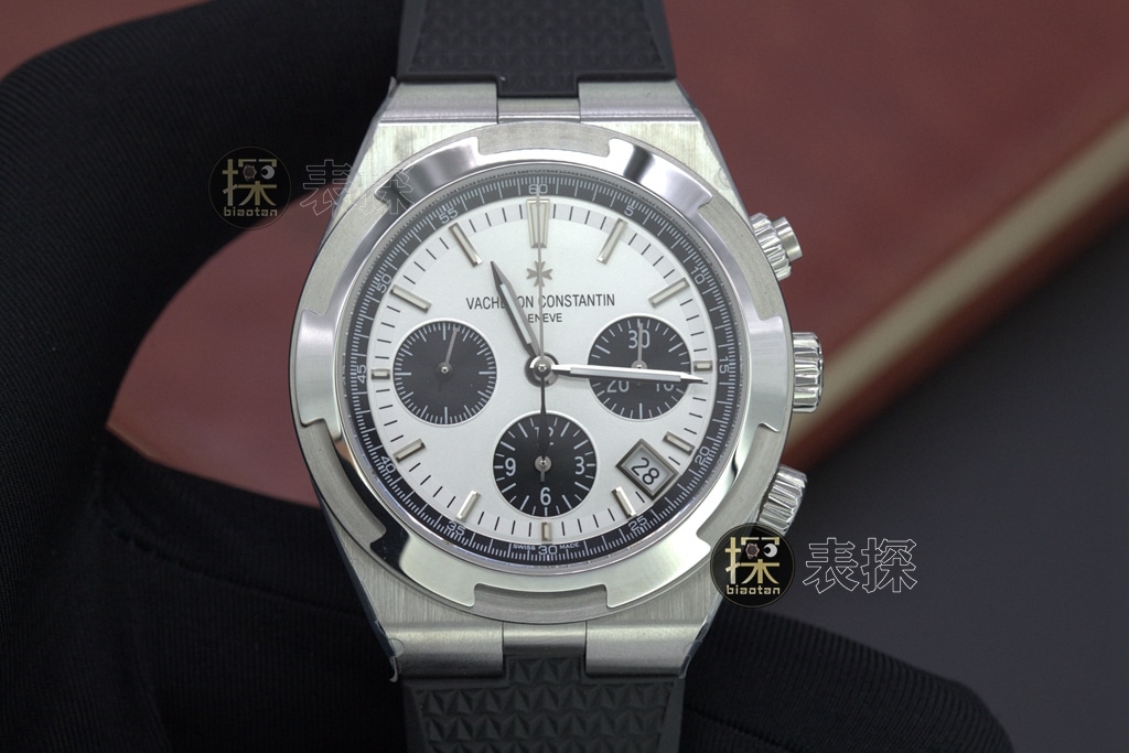 Vacheron Constantin 8F Factory Super Clone Panda Eye Chronograph Self-Winding Mechanical Rubber Strap