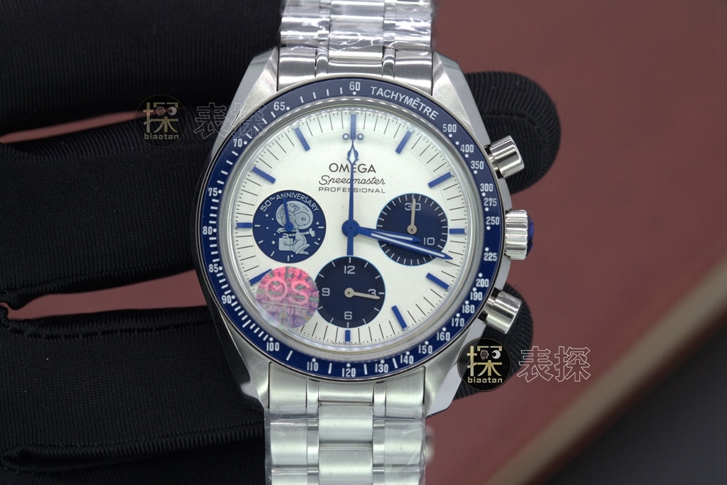Omega Super Clone Watch OS Factory Speedmaster Chronograph Snoopy Mechanical Steel Strap Model