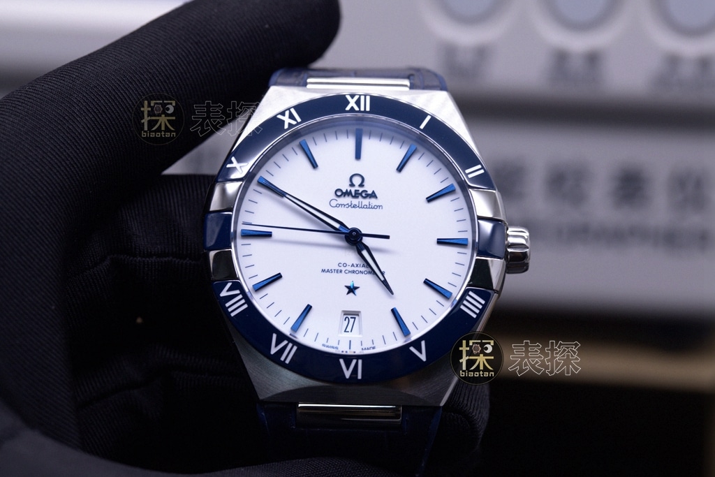VS Factory Omega Constellation: Fifth-Generation Super Clone with Sapphire Crystal, Blue Bezel and Steel Case