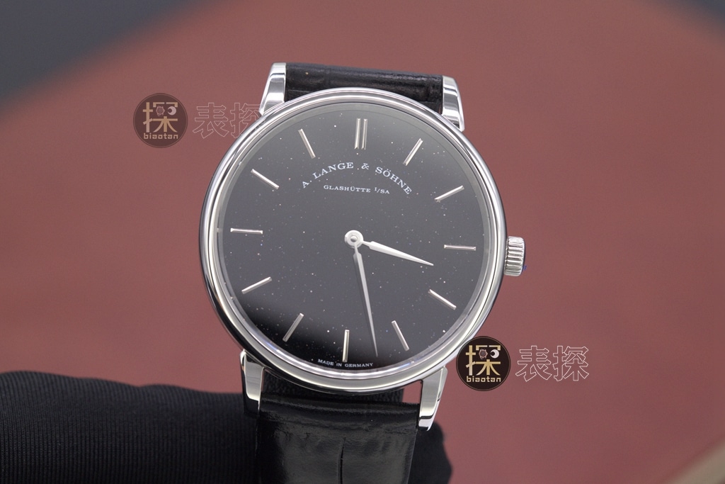 F8 Factory ALange 1:1 Super Clone : montre à remontage automatique avec cadran noir et bracelet en cuir