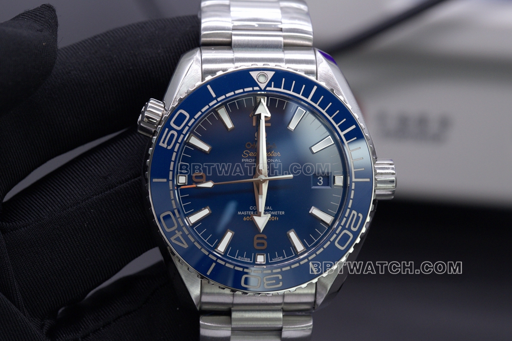 VS Omega Seamaster 1:1 Super A Fine Cristal de zafiro de imitación esfera azul 600 m hebilla plegable de acero inoxidable 215.30.44.21.03.001