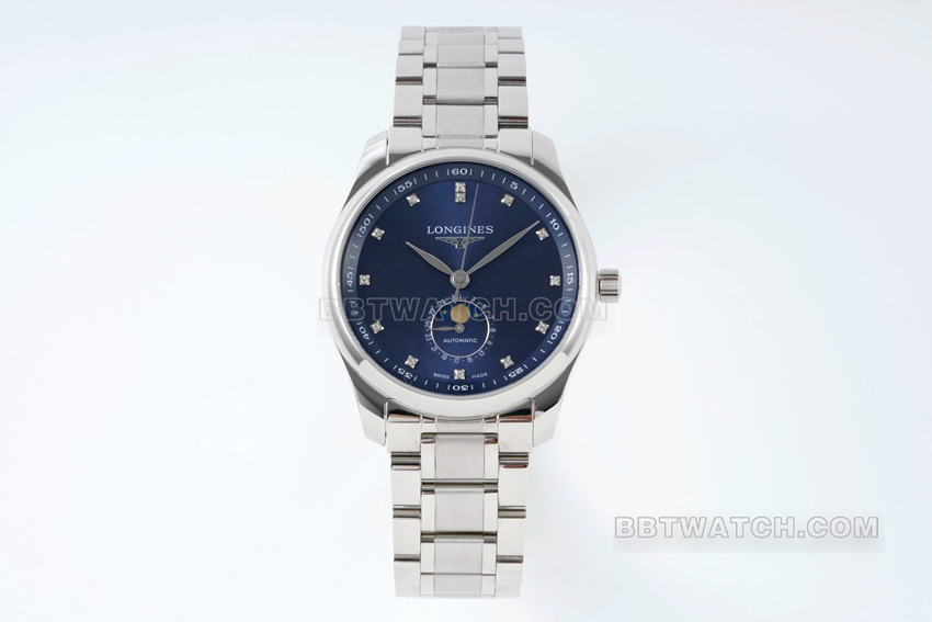 Upgraded APS Longines Moon Phase Tradition: Super Stable Original Factory L2.919.4.97.6 Steel Collectwith Blue Steel Hands