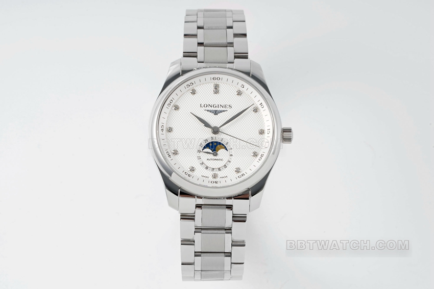APS Factory Longines tradition horlogère top 1:1 super clone plaque d'argent phase de lune bracelet en acier mécanique modèles L2.909.4.77.6