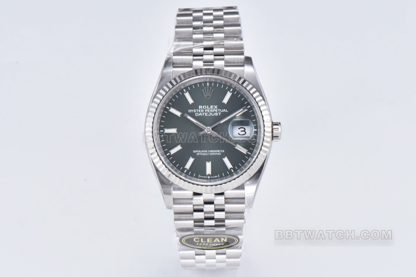 Rolex C Factory Datejust 36mm 1:1 Super A Fine Imitation Green Dial Rolex 3235 Movement Mechanical Five-Link 36mm m126234-0051