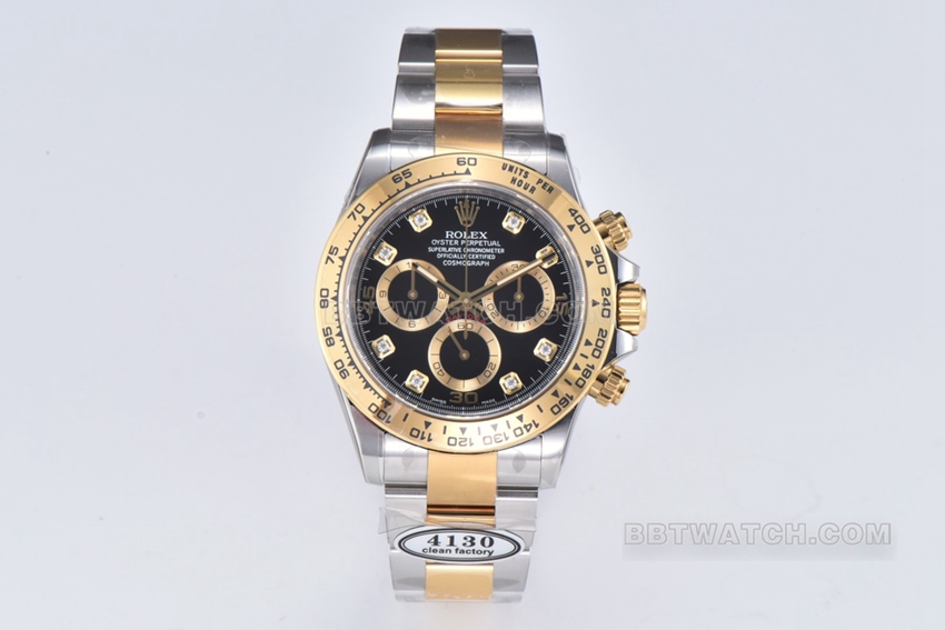 Rolex C factory Daytona 116503 enameled black dial top 1:1 super clone oystersteel mechanical strap