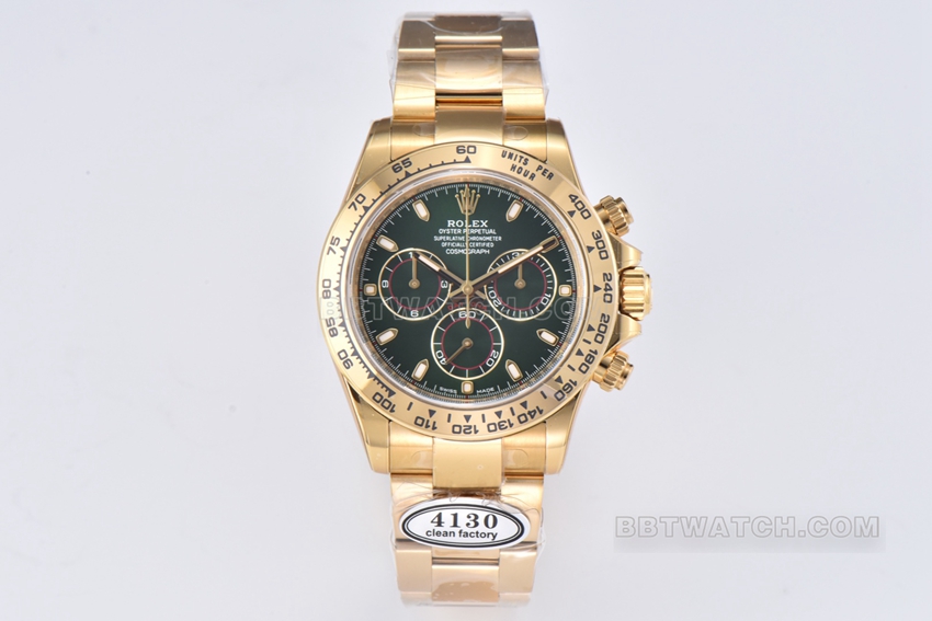 Rolex C Factory Green Dial Daytona 116508: Premium 1:1 Top Quality Replica with 18k Gold Case
