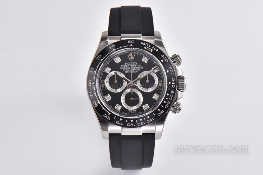 C Factory Rolex Daytona top-quality replica black dial mechanical rubber strap m116519ln-0025