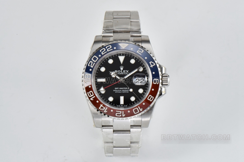 Rolex GMT-Master Cola Black Dial Ceramic Ring Top Original Factory Clone by C Factory m126710blro-0001