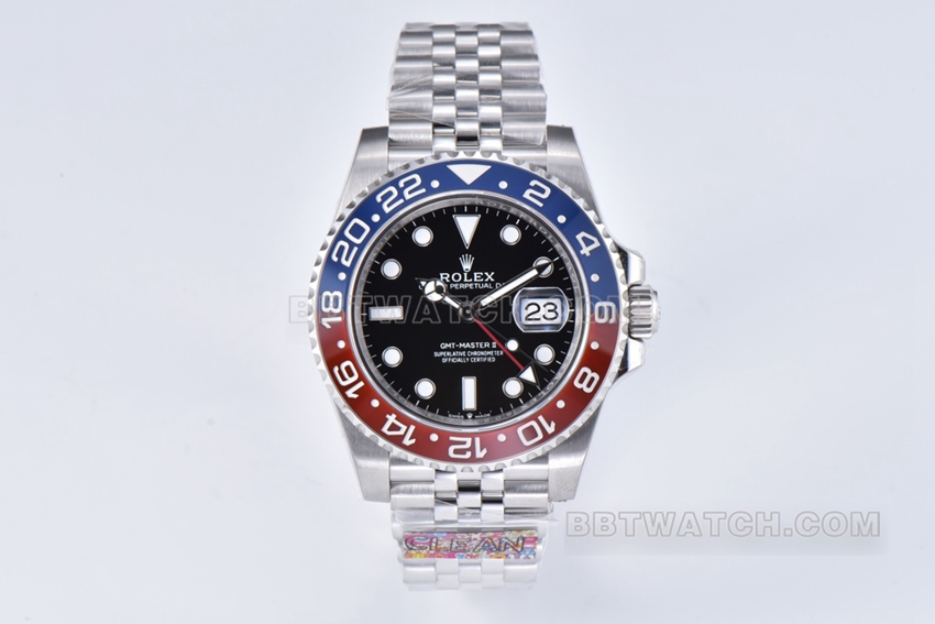 Rolex GMT-Master 126710 C Factory 1:1 Super Clone with 3285 72-Hour Movement Blue Red Bezel