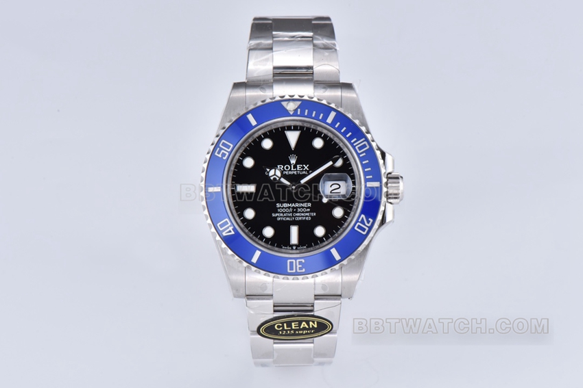 C Factory Rolex Submariner Super A super clone black dial blue bezel mechanical steel strap m126619lb-0003
