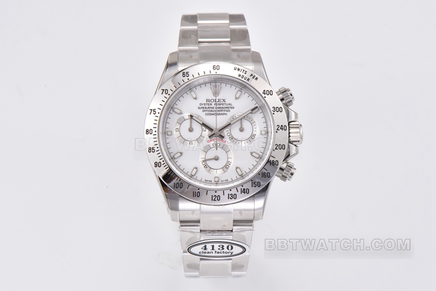 C Factory Rolex Daytona 1:1 premium replica white dial mechanical watch 116520-78590