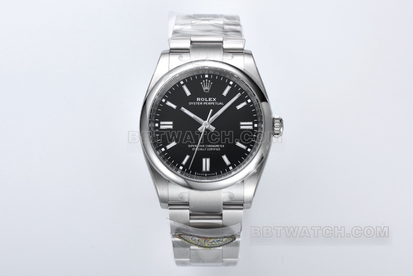 C Factory Rolex Oyster Perpetual top-quality 1:1 replica 41mm black dial mechanical watch m124300-0002