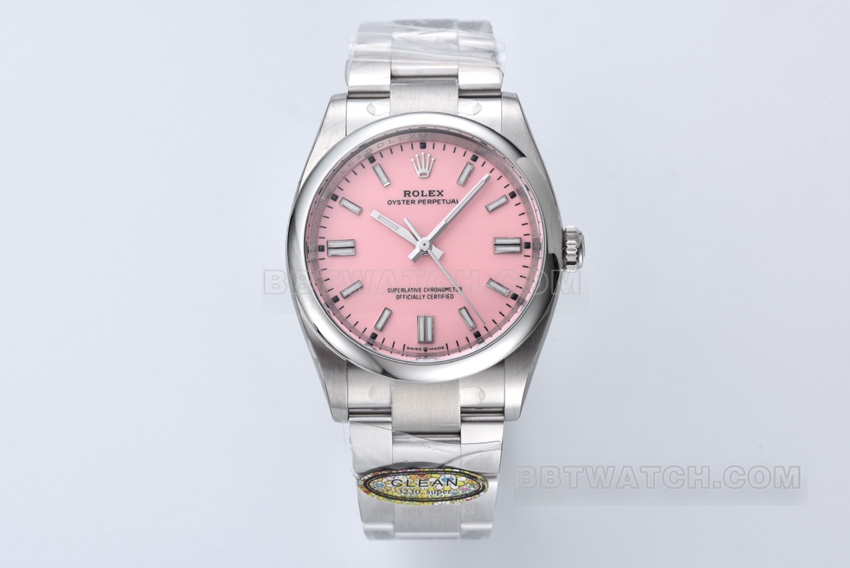Rolex C factory Rolex Oyster Perpetual 36mm 1:1 Super A Super Clone 36mm Pink Face 3230 Movement Mechanical Watch m126000-0008