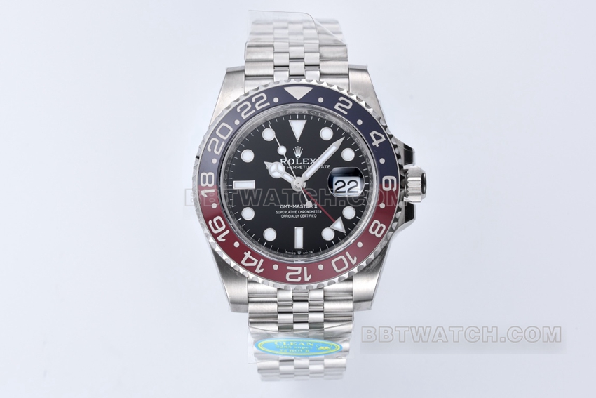 C Factory Rolex GMT-Master Coke Ring m126710blro-0001 Top 1:1 Replica with Upgraded V2 Ceramic Bezel