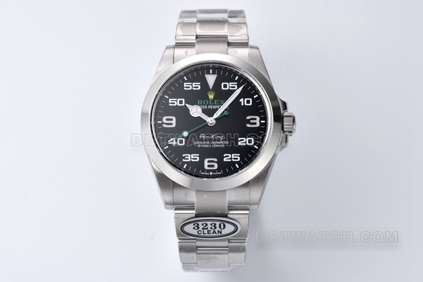 Rolex Air King M126900-0001 C Factory 3230 Movement Super Clone Watch with Luminous 3-6-9 Scale