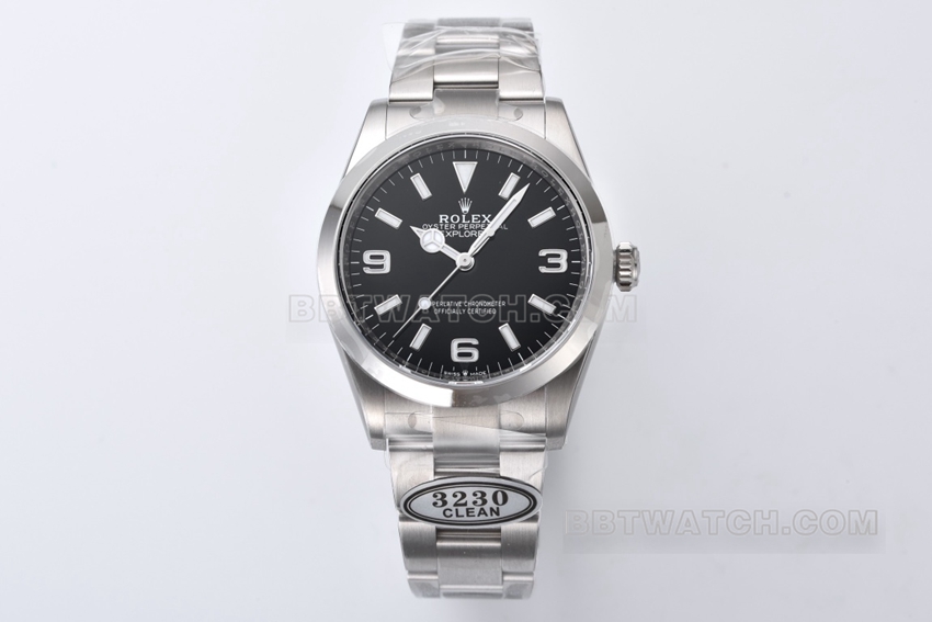 Rolex C Factory Rolex Explorer Top Replica 36mm 36mm Black Dial Mechanical Watch with 3230 Movement m124270-0001