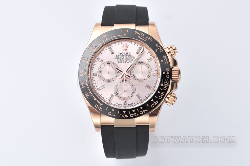 C factory Rolex Daytona 1:1 super A imitation powder disk mechanical rubber models m116515ln-0061