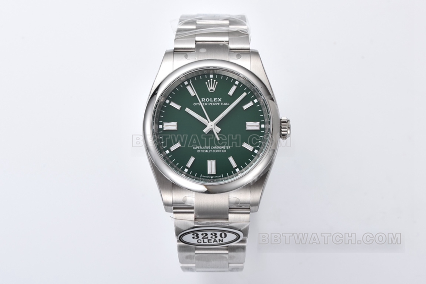 Rolex Oyster Perpetual 126000 36mm Green Dial 3230 Movement 1:1 Super A Replica by C Factory