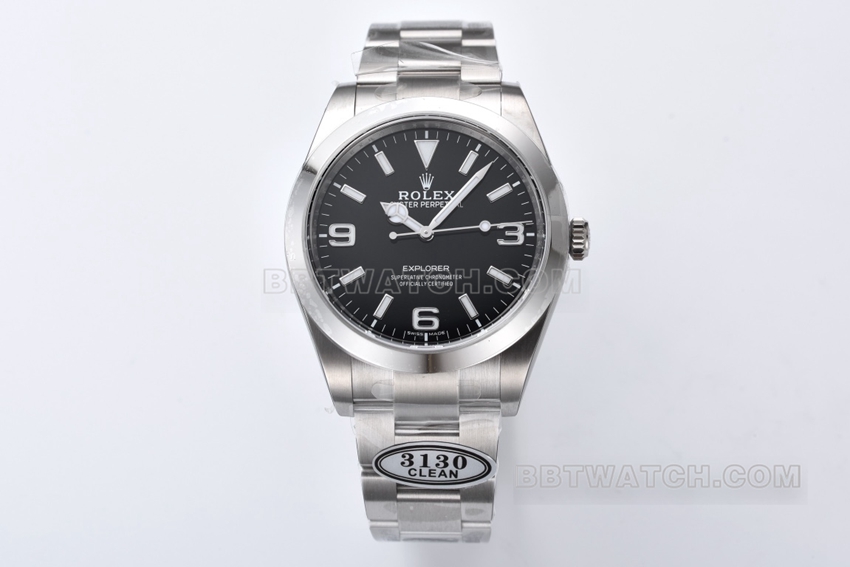 Rolex C Factory Explorer 214270-0003 Super Clone Black Dial 39mm Mechanical Timepiece with 3132 Movement