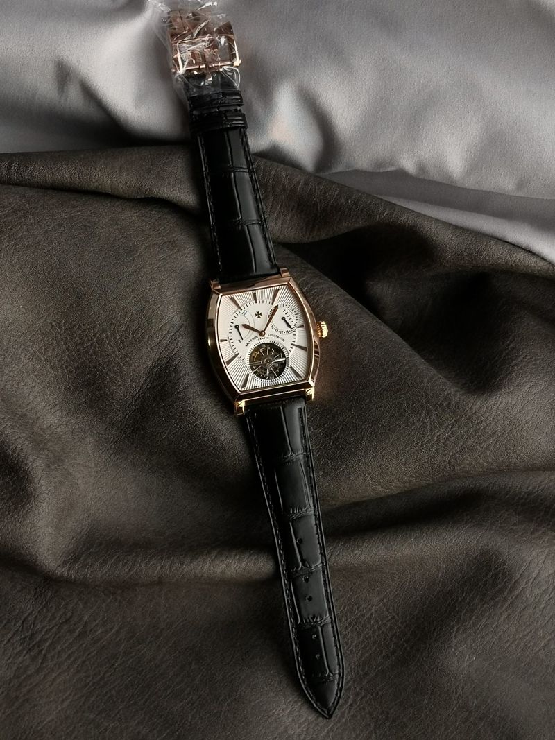 Vacheron Constantin Malta 30080 1:1 Replica Rose Gold Tourbillon Mechanical Watch with Silver-White Dial