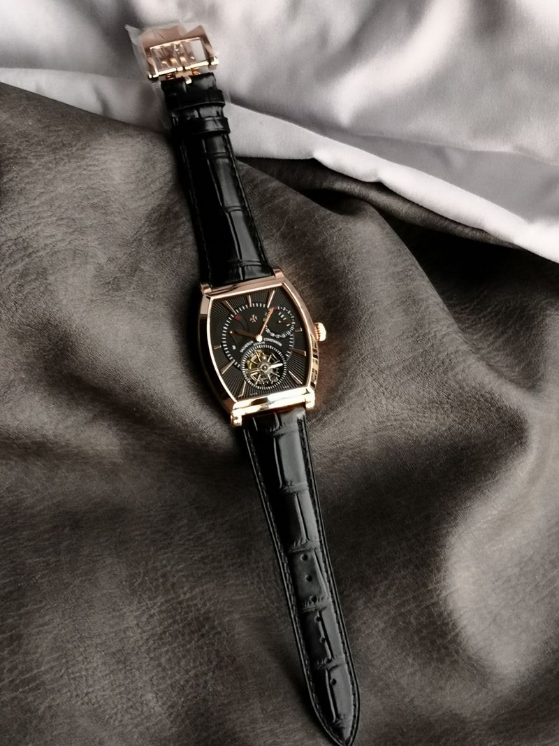 Vacheron Constantin Malta 1:1 premium replica rose gold tonneau mechanical watch model 30080