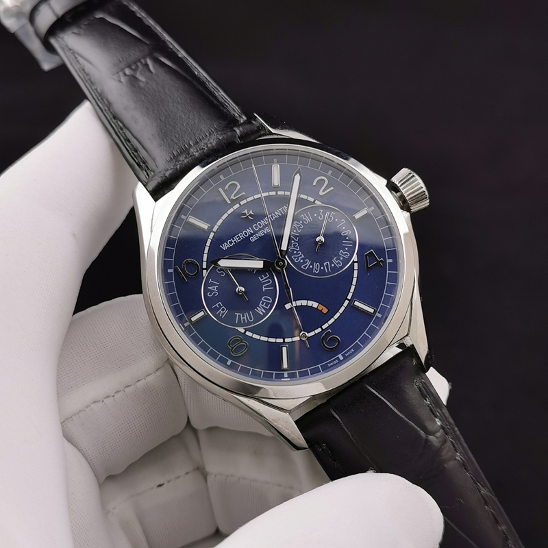 Vacheron Constantin VC Vacheron Constantin FiftyFour “54” Ultra A Replica 40mm Blue Dial Automatic Movement Leather Strap Model 4400E