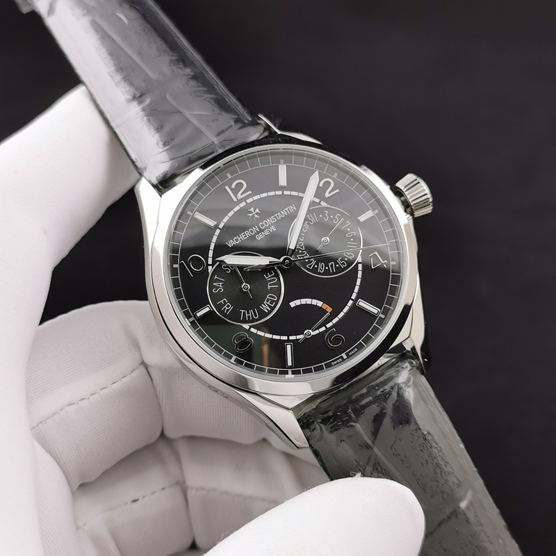 Vacheron Constantin Traditionnelle 4400E Black Dial Leather Strap TW Factory 1:1 Super A Clone