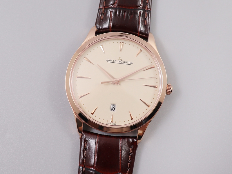 Jaeger-LeCoultre Master 1232510 Ultra-Thin White Dial Rose Gold Mechanical Strap Super Clone