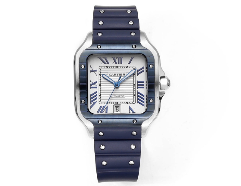 Cartier Santos WSSA0047 AF super clone one-to-one top quality silver gray square dial mechanical watch