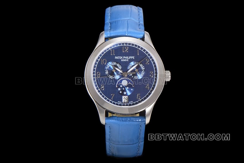 ZP Factory Patek Philippe 4947G Complications Multi-Function Super A CollectWhite Gold Annual Calendar Mechanical Watch Leather Strap